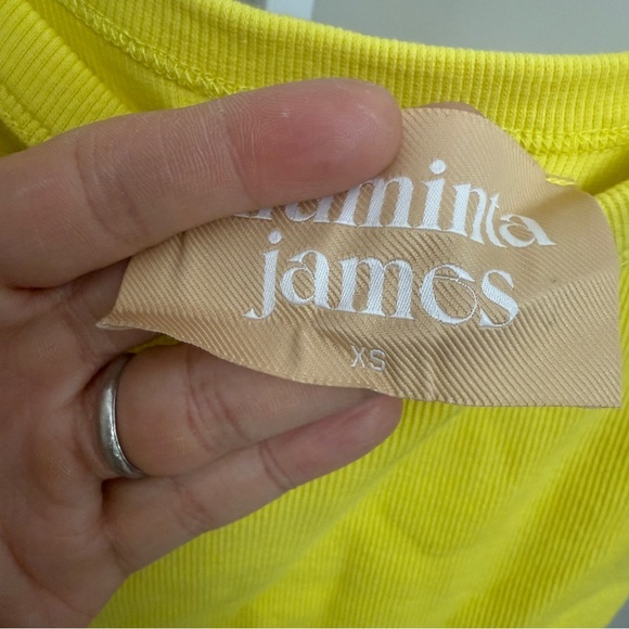 Araminta James yellow mini/ midi dress size XS - Picture 5 of 7